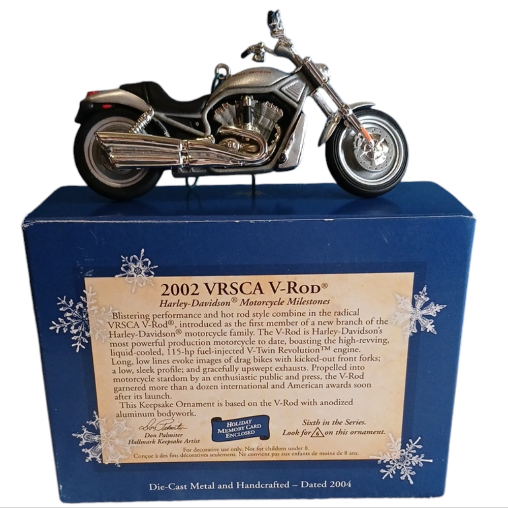 Hallmark Harley-Davidson 2002 VRSCA V-Rod Keepsake Ornament - Picture 2 of 8